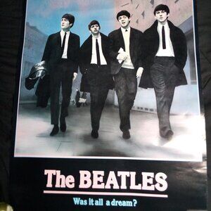 Vintage The Beatles Was It All A Dream Poster 1988